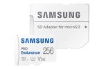 כרטיס זיכרון MicroSD מסדרת SAMSUNG PRO Endurance בנפח 256GB עם מתאם SD. מתאים למצלמות דרך ואבטחה - Image 2