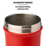 כוס שייקר מבית Blender Bottle מפלדת אל-חלד 700 מ"ל בצבע שחור - Image 2