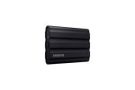 מגן SAMSUNG T7 2TB, SSD נייד, עד 1050MB/s, USB 3.2 דור 2, מחוספס, IP65 עמיד במים ואבק, עבור צלמים, יוצרי תוכן ומשחקים, כונן קשיח Extenal (MU-PE2T0S/AM), שחור