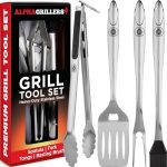 Alpha Grillers סט אביזרי גריל עמידים ומקצועיים לבישול בחוץ
