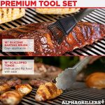 Alpha Grillers סט אביזרי גריל עמידים ומקצועיים לבישול בחוץ - Image 4