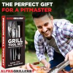 Alpha Grillers סט אביזרי גריל עמידים ומקצועיים לבישול בחוץ - Image 6