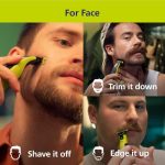 Philips Norelco OneBlade 360 Face, קוצץ זקן חשמלי היברידי וגילוח עם מסרק זיפי פנים 5 ב-1 - Image 2