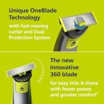 Philips Norelco OneBlade 360 Face, קוצץ זקן חשמלי היברידי וגילוח עם מסרק זיפי פנים 5 ב-1 - Image 3