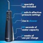 סילונית Waterpik ניידת לניקוי שיניים אלחוטי ועמידה במים - Image 2