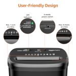 מגרסת נייר 8 דפים חיתוך צלב מבית Amazon Basics - Image 2