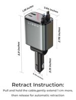 LISEN מטען רכב חזק ונייד – USB-C 69W עם טעינה מהירה - Image 6