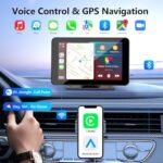 מסך מגע נייד 7" עם CarPlay ו-Android Auto – שדרוג חכם לרכב שלך - Image 4