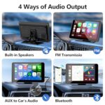 מסך מגע נייד 7" עם CarPlay ו-Android Auto – שדרוג חכם לרכב שלך - Image 5
