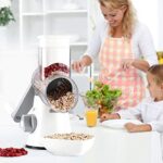 מגרדת סיבובית ידנית Ourokhome עם 3 להבים לגבינה וירקות - Image 2